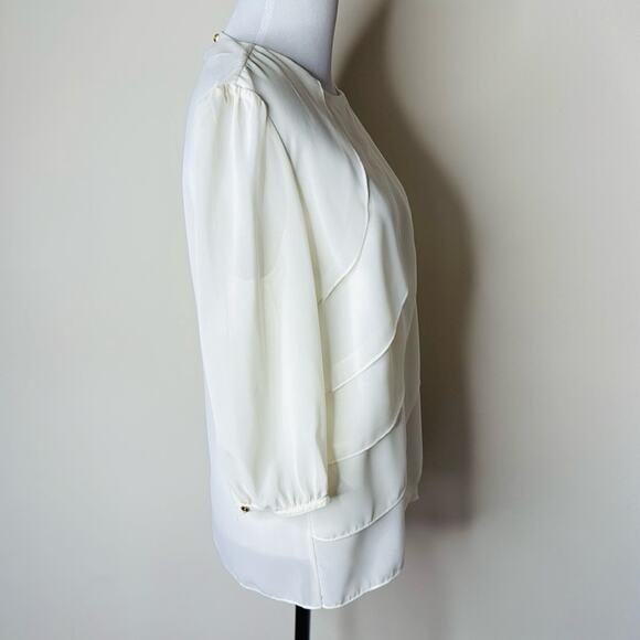 Ted Baker Ivory Layered Blouse - Picture 3 of 5